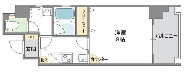 キャナルコート内久宝寺の間取り