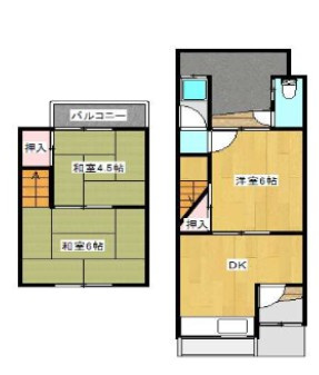 野里町テラスの間取り