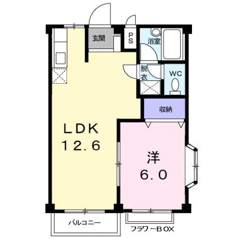 平の上ハイツⅡの間取り