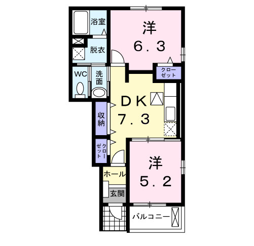 ガーデンハウスミルトの間取り