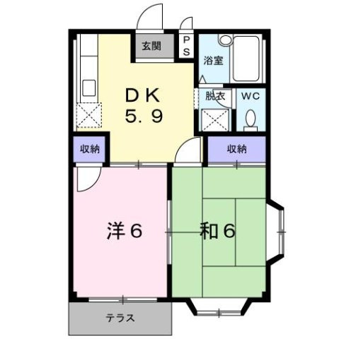 【間取り】 | エルディム東ⅡＢ