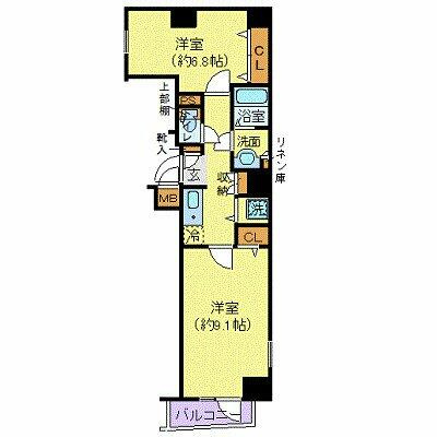リクレイシア西麻布Ⅰ番館の間取り