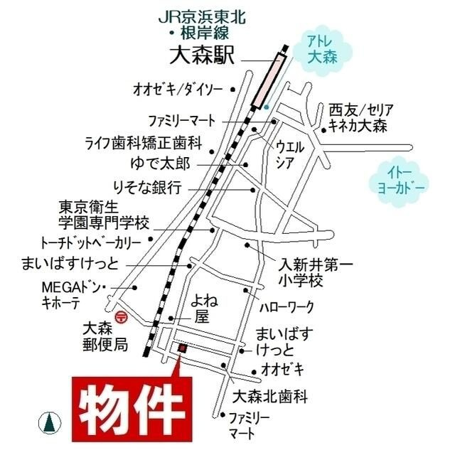 レジデンス大森の地図