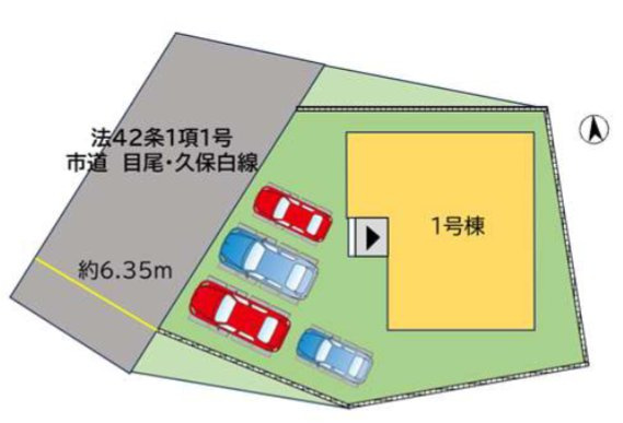 飯塚市弁分の新築一戸建の区画図