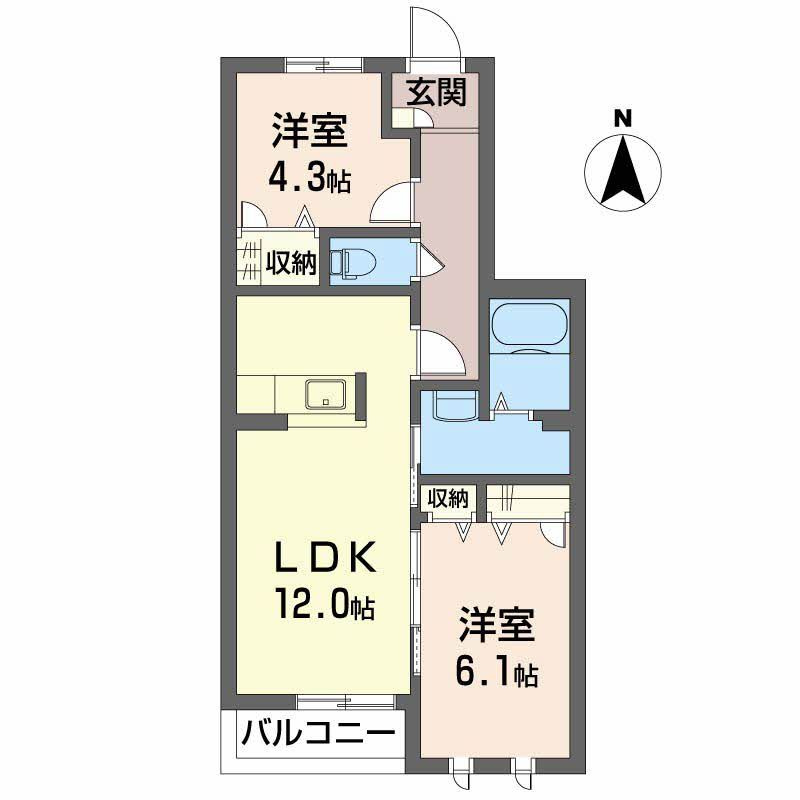 リブメゾン南方の間取り