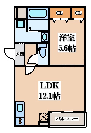 【間取り】 | フジパレス畷南野ベータ