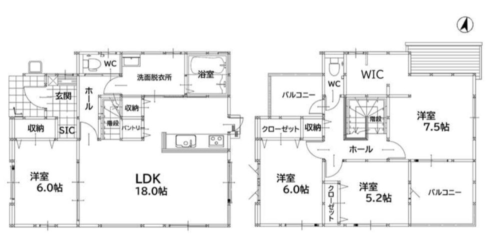 嘉穂郡桂川町大字土居の新築一戸建の間取り
