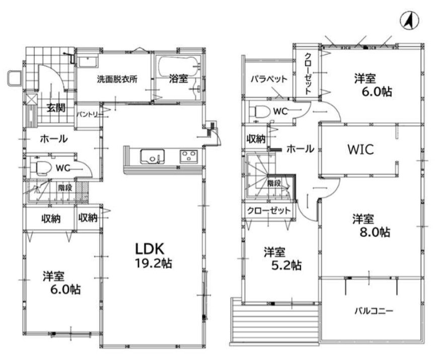 嘉穂郡桂川町大字土居の新築一戸建の間取り