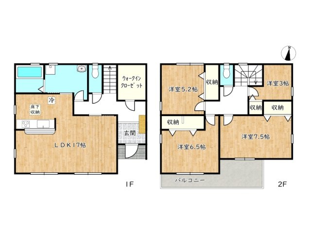 【間取り】 | 姫路市網干区津市場／全2棟