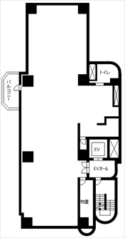 八王子市東町の店舗一部の間取り