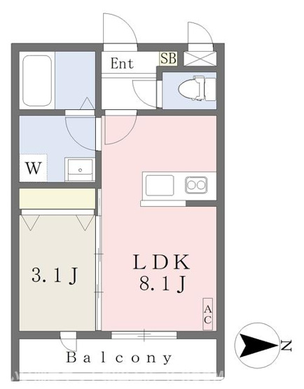 【間取り】 | Ｇｉｒａｓｏｌｅ　ＴＡＣＨＩＢＡＮＡⅠ 