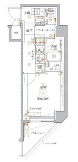レアライズ武蔵小杉の間取り|間取りです。