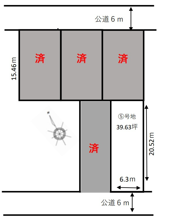 加古川市野口町坂元　　売土地の区画図