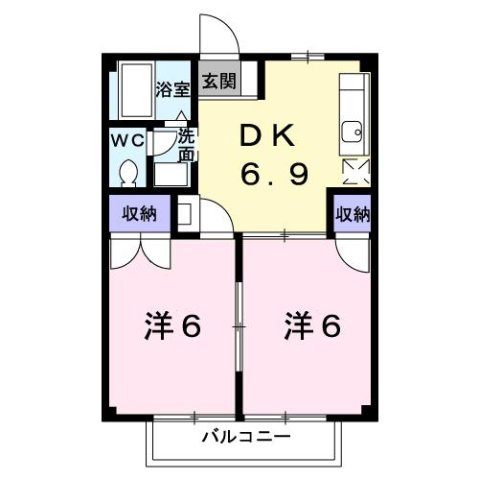 【間取り】 | グリーンハイツシバタⅤ