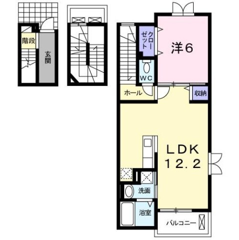 【間取り】 | ラインハイム足立山Ｄ