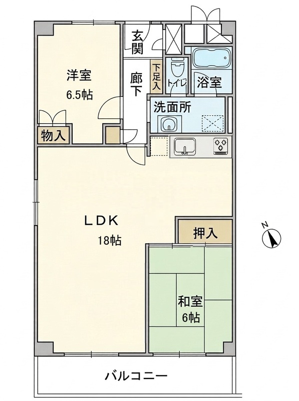 ガーデンハイツ須磨D棟の間取り