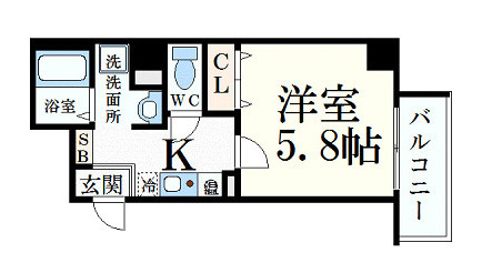みおつくし西なんばの間取り