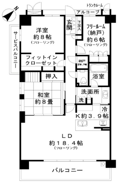 アベニール和泉中央の間取り