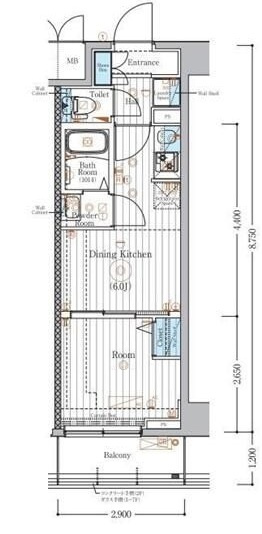 ＭＡＸＩＶ竹ノ塚の間取り|間取りです。