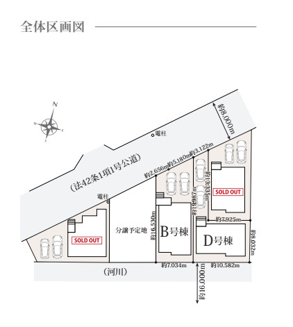 上尾市二ツ宮617番　新築一戸建て　ハートフルタウン　Bの区画図|B号棟