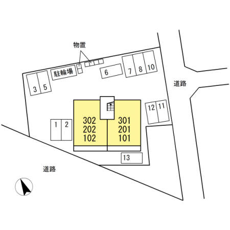 コーポ吉井土居の区画図