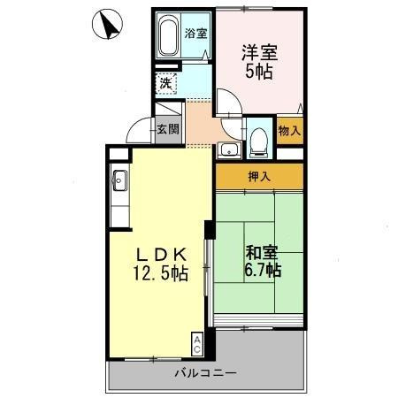 ヴァンベールしののめ　B棟の間取り