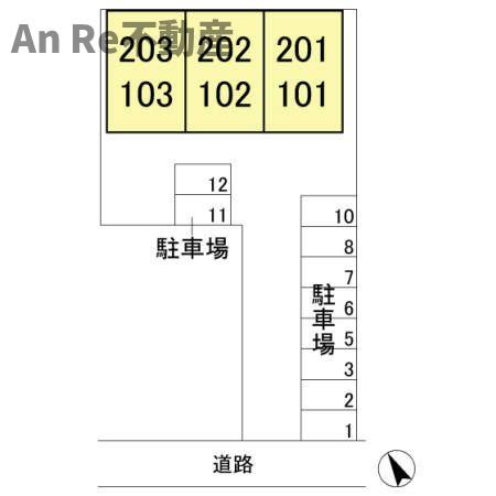 サンライン　Ⅲの区画図
