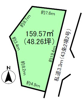 台宿２丁目　土地の土地図