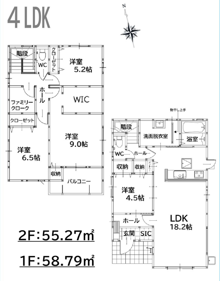 遠賀郡遠賀町大字今古賀の新築一戸建の間取り
