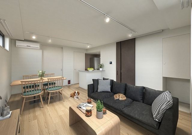 福岡市早良区昭代２丁目の賃貸マンションの居間・リビング