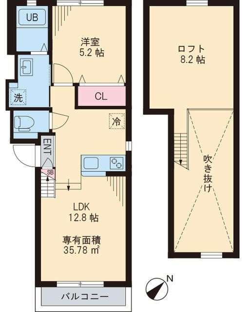 ピアチェーレ　ドゥーエの間取り
