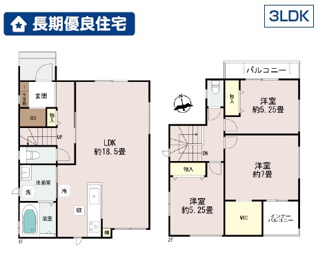 ＋＋沖縄市泡瀬１丁目-B号棟（全2棟）の間取り