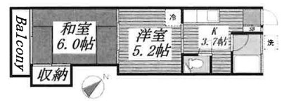 ピュアハウス鬼高の間取り|反転タイプ