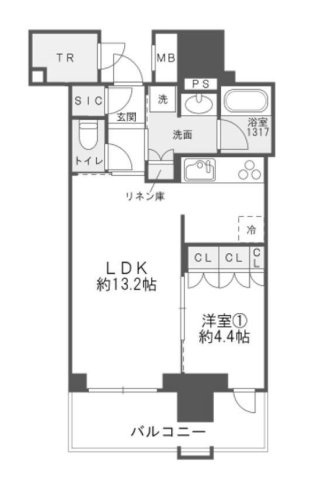 ブランズタワー梅田Northの間取り