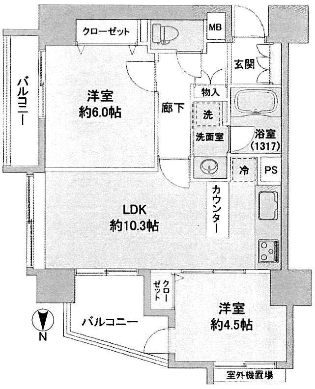 コンフォラス久米川の間取り