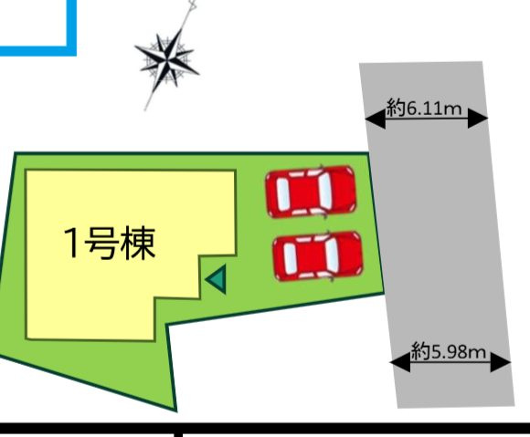 北九州市門司区大里原町の新築一戸建の区画図
