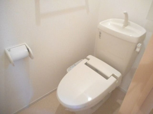 落ち着いた色調のトイレです