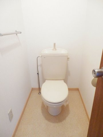 落ち着いた色調のトイレです