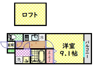 【間取り】 | フジパレス南清水町Ⅱ番館
