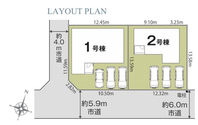 リナージュ ネクスジー 徳島市雑賀町01期の区画図