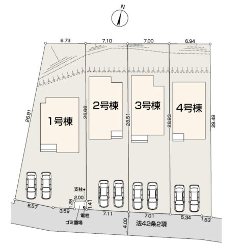 【区画図】 | 川越市笠幡第8　リーブルガーデン　新築戸建　全4棟　1号棟