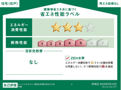 【省エネ性能ラベル】 | 海老名市国分寺台4丁目 新築戸建  全2棟