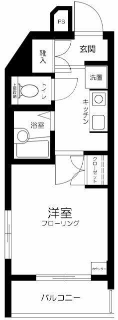 スカイコート神楽坂第2の間取り