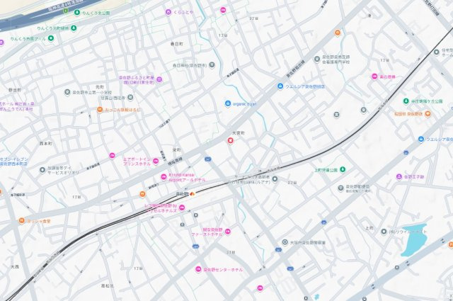 泉佐野市大宮町　第1期　新築一戸建ての地図