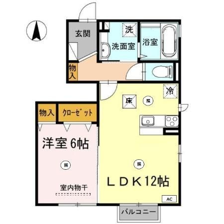 ヴィラ　ルナ　A棟の間取り