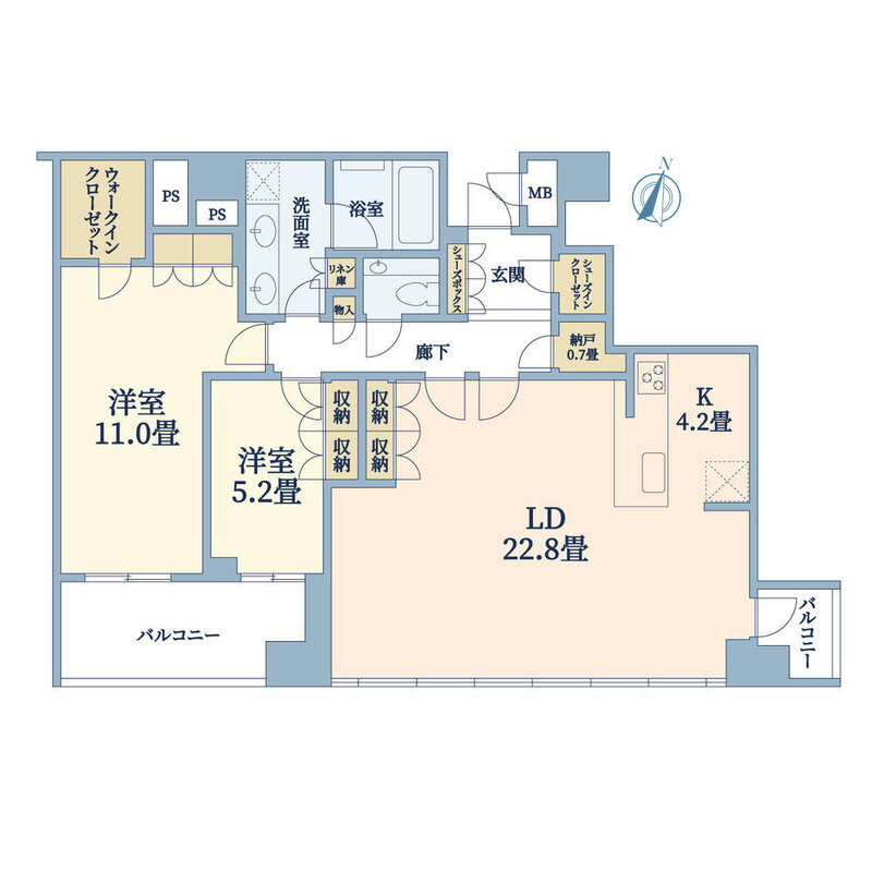 ブランズタワー梅田Ｎｏｒｔｈの間取り