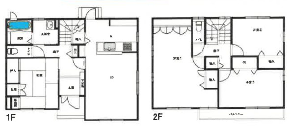 ６７５９７　愛知県一宮市浅野中古戸建ての間取り