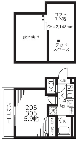 【間取り】 | アザーレキュリオス百合ヶ丘(アザーレキュリオスユリガオカ)
