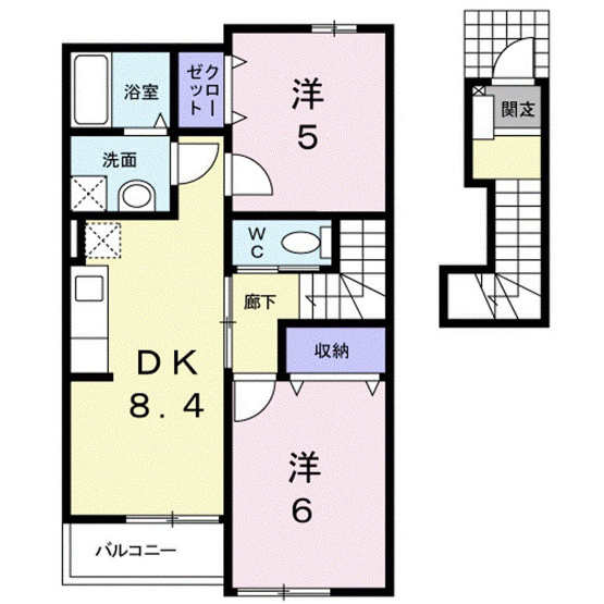 【間取り】 | グッド　ヒルズ　１番館 | 反転あり