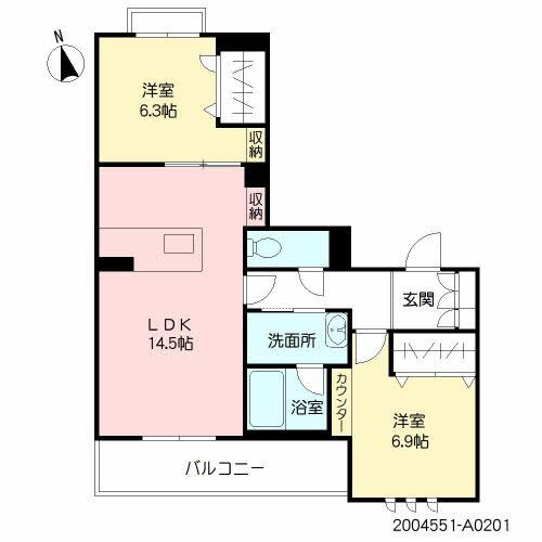 シャーメゾン　ＶＩＯＬＥＴＴＡの間取り